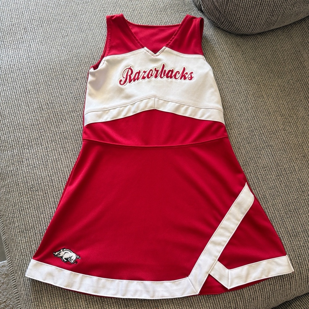 Razorbacks Kids Cheerleader Uniform Dress - Game day Red and White
